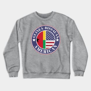 Proud Guinea-Bissauan-American Badge - Guinea-Bissau Flag Crewneck Sweatshirt